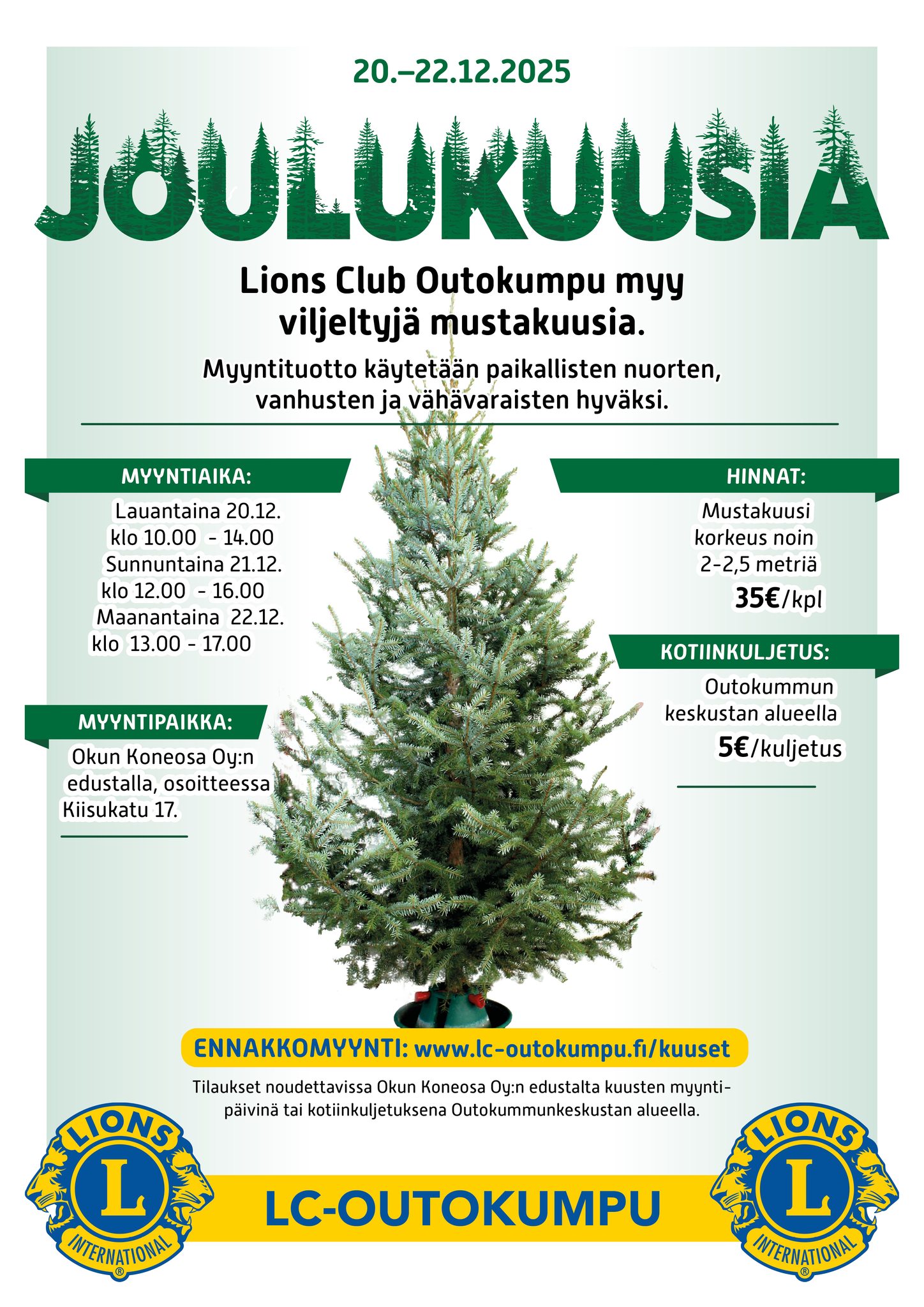 Lions Joulukuuset myynnissä - Ennakkotilaa heti!
